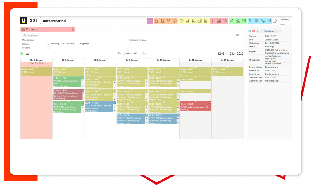 Kalender | untermStrich Software