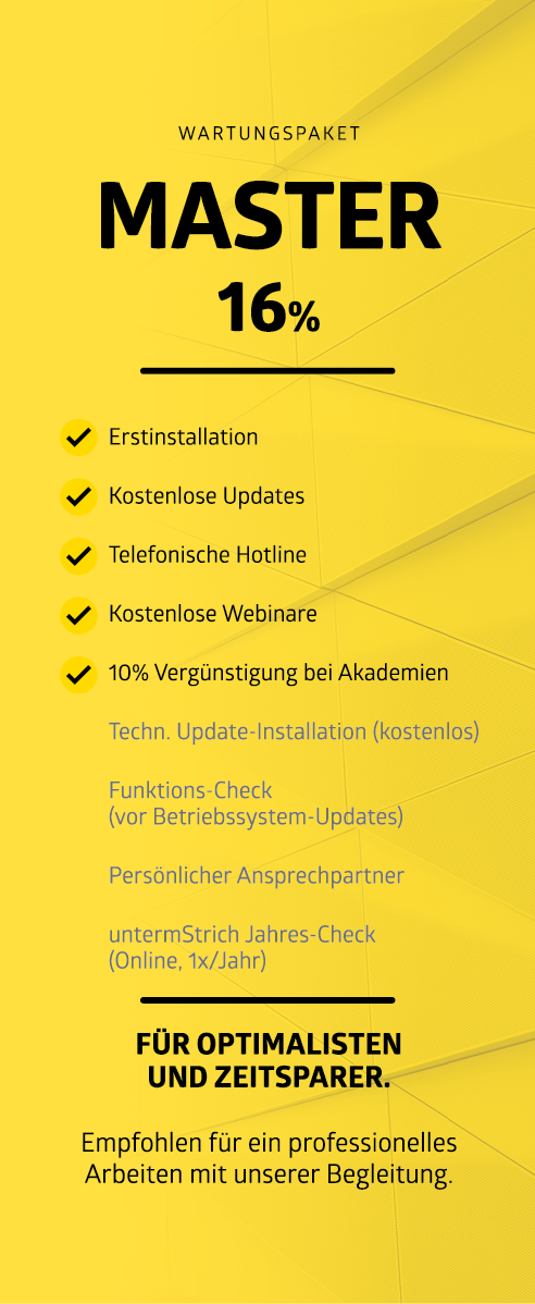 Wartungspaket untermstrich Master