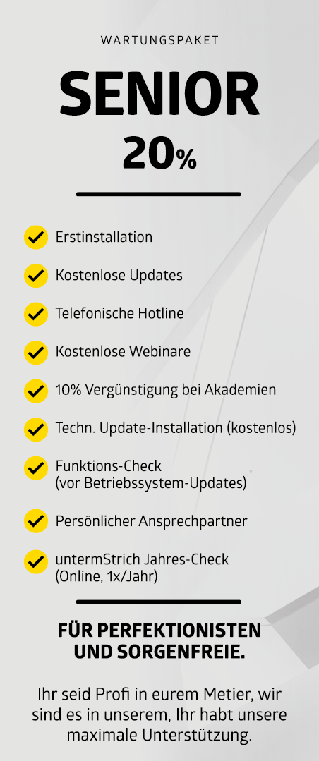 Wartungspaket untermstrich senior